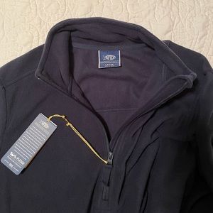 New AFTCO quarter zip fleece pullover. Navy Blue. Size Large.